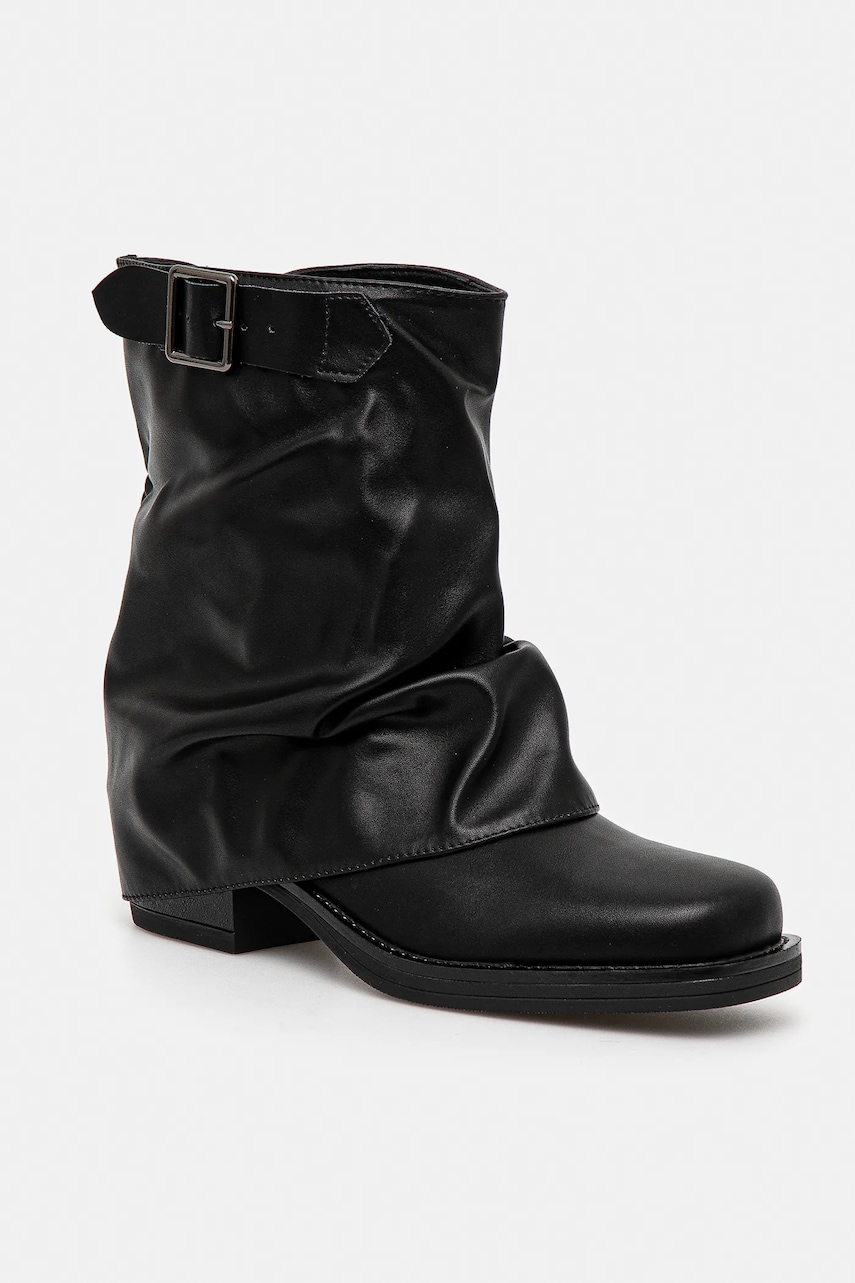 Answear Lab botine femei, culoarea negru, cu toc drept, izolare usoara