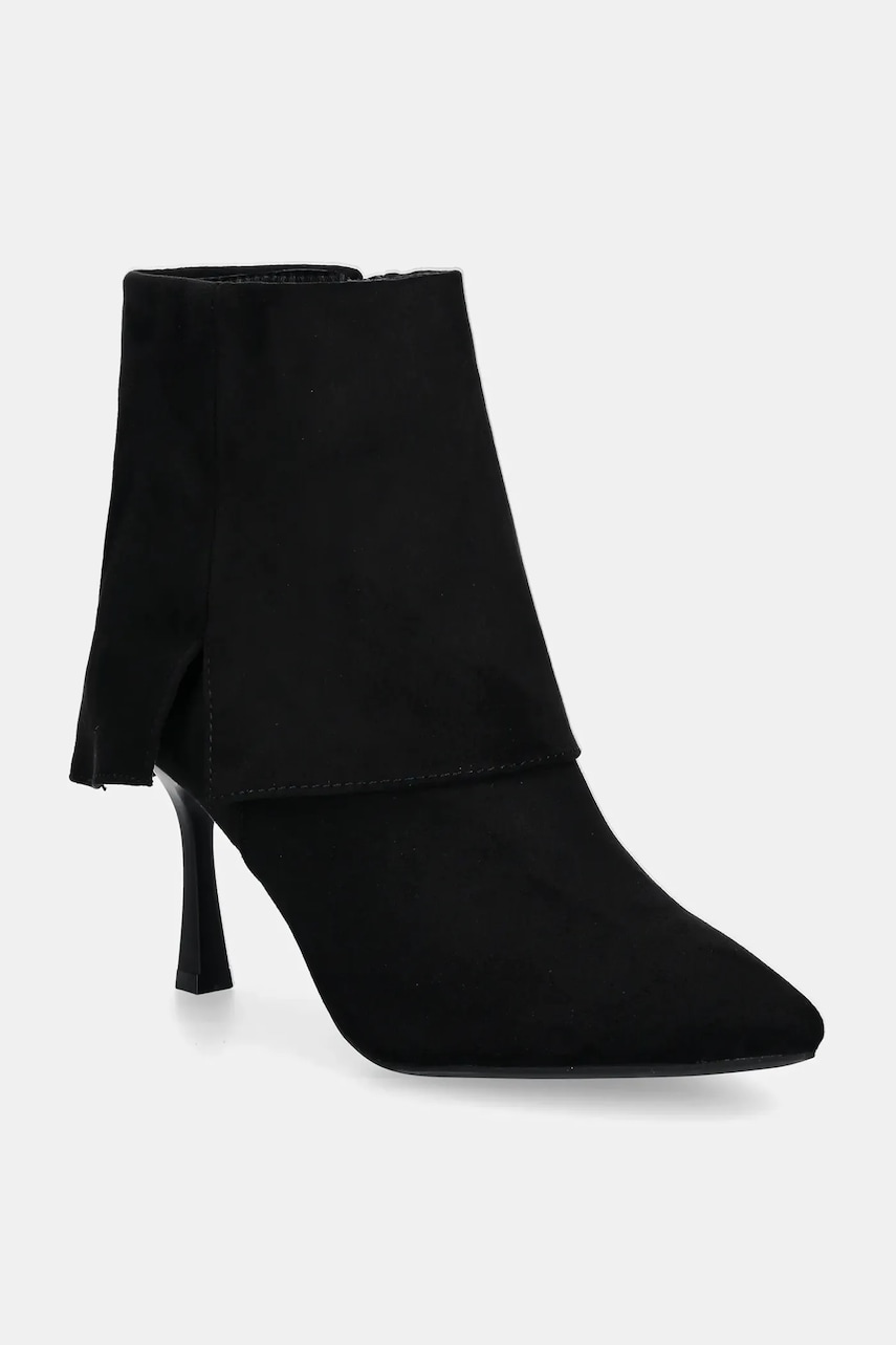 Answear Lab botine femei, culoarea negru, cu toc cui, izolare usoara Answear Lab botine femei, culoarea negru, cu toc cui, izolare usoara