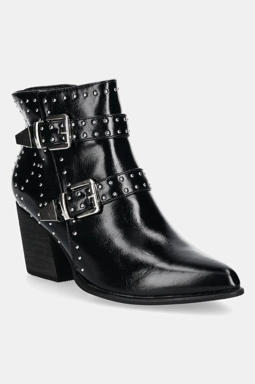 Answear Lab botine femei, culoarea negru, cu toc drept
