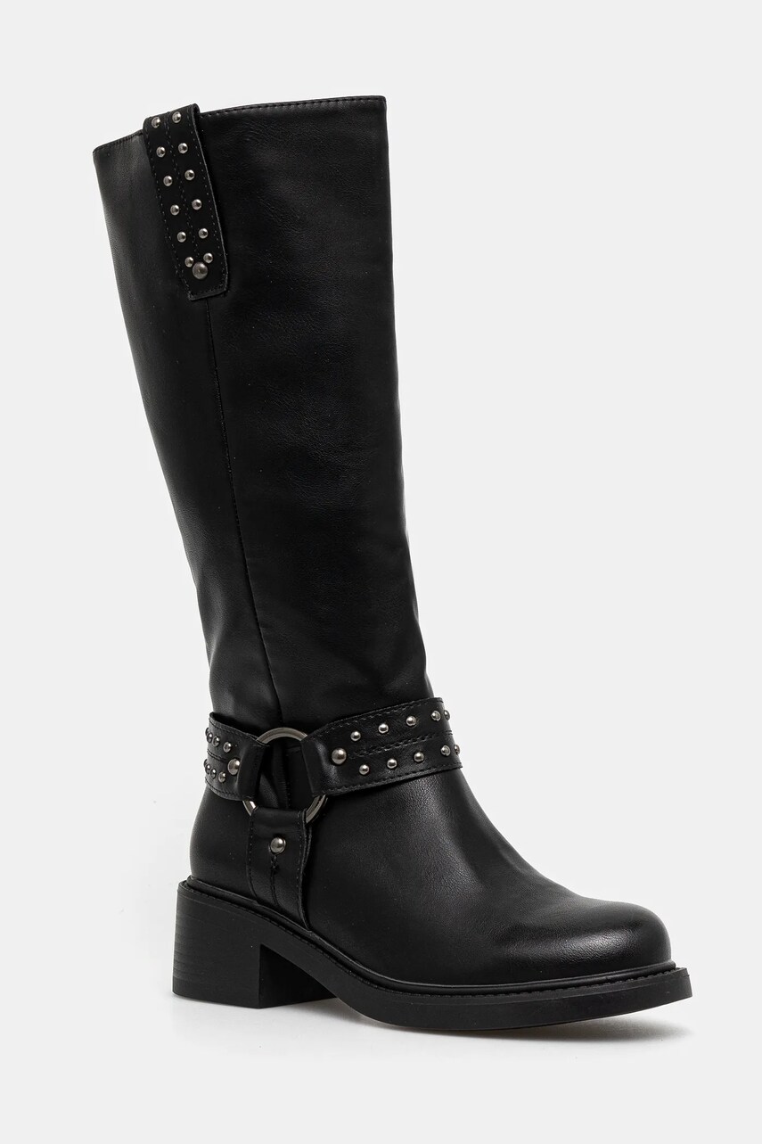 Answear Lab cizme femei, culoarea negru, cu toc drept, izolare usoara