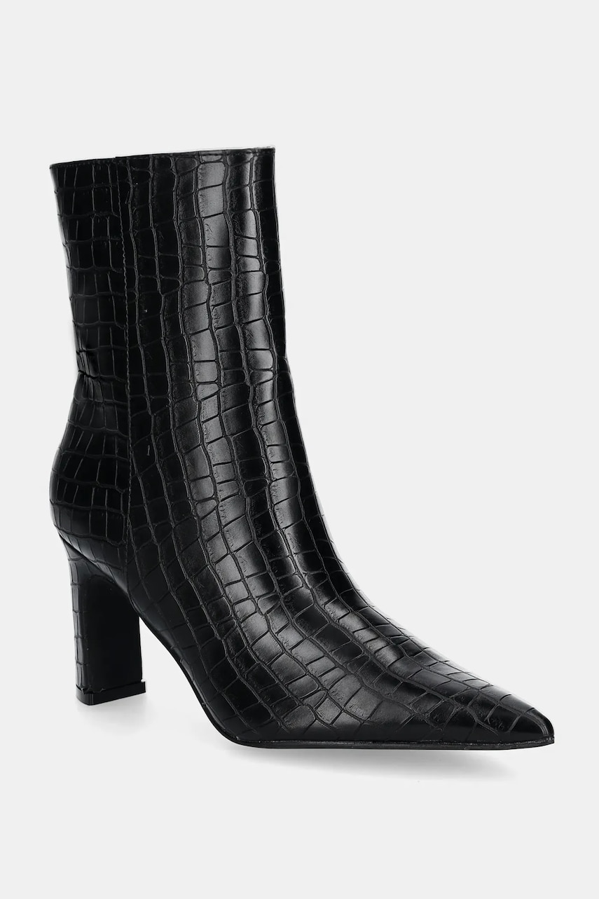 Answear Lab botine femei, culoarea negru, cu toc drept