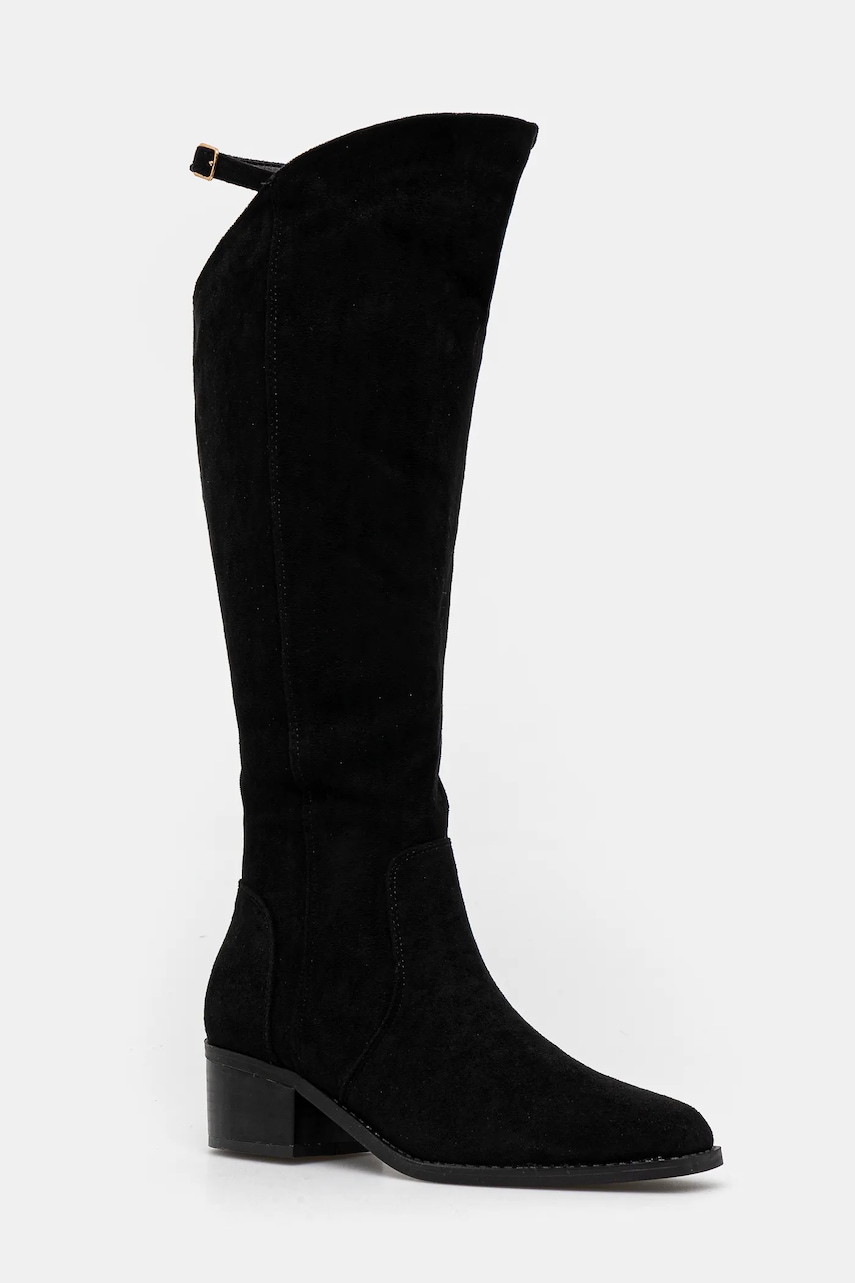 Answear Lab cizme femei, culoarea negru, cu toc drept, izolare usoara