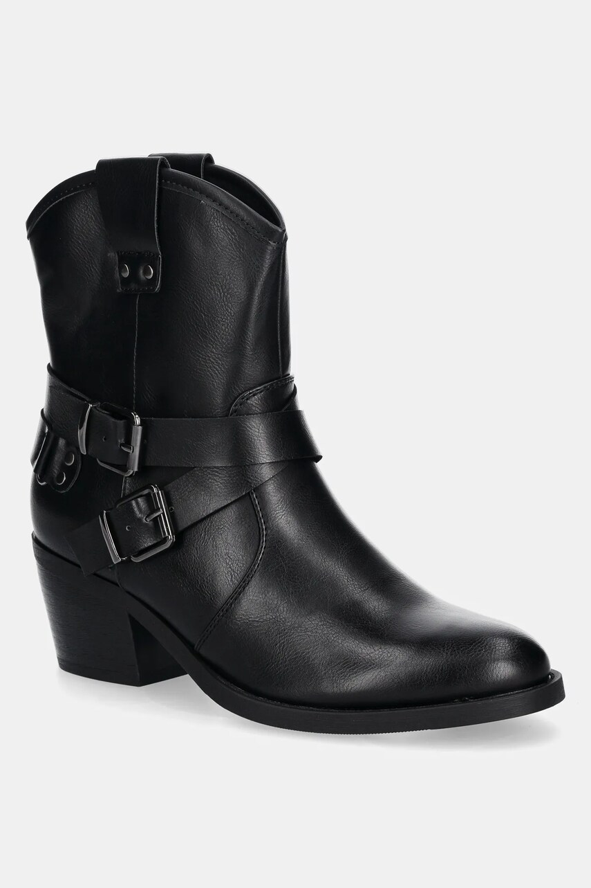 Answear Lab botine femei, culoarea negru, cu toc drept