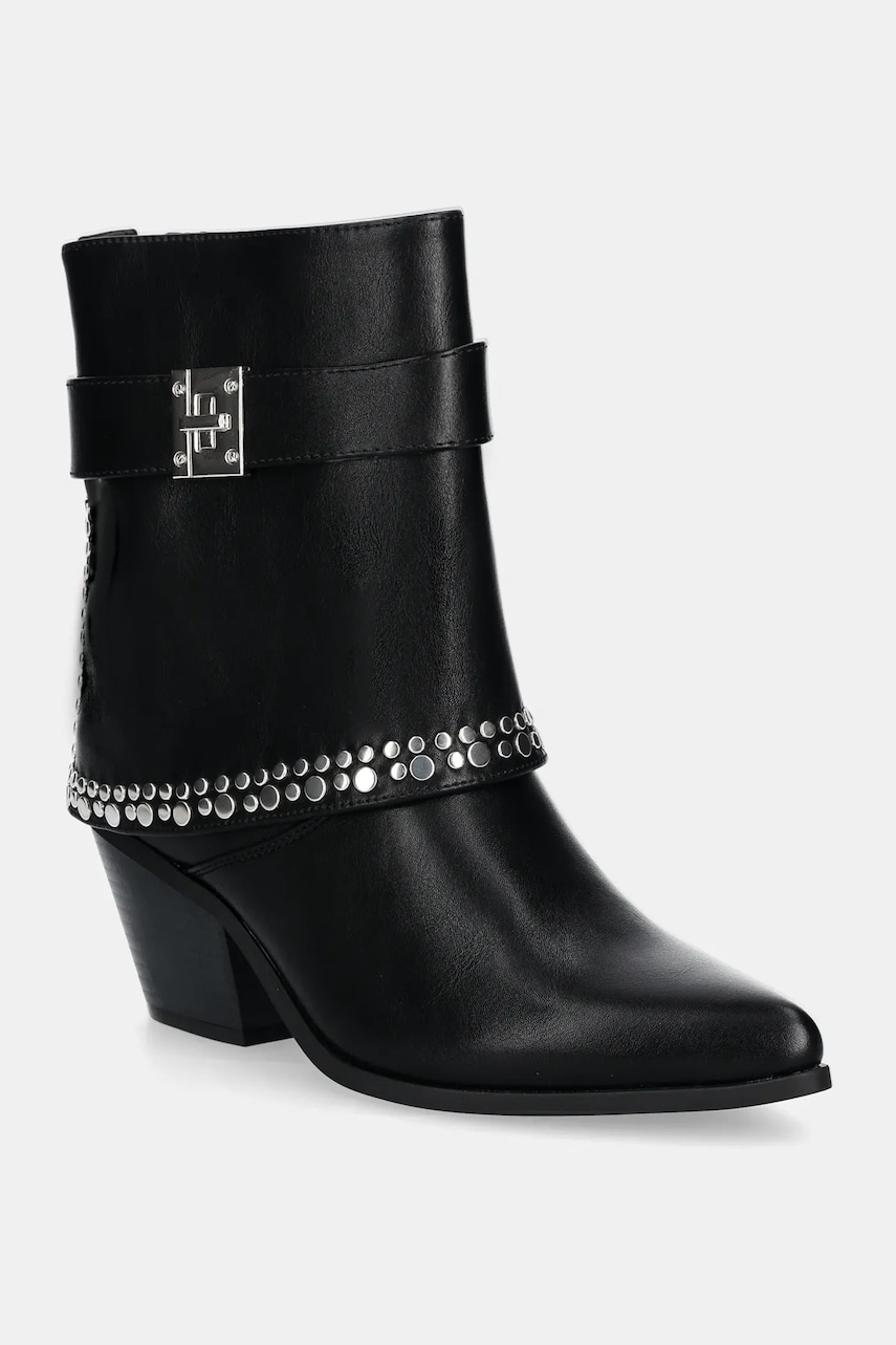 Answear Lab botine femei, culoarea negru, cu toc drept