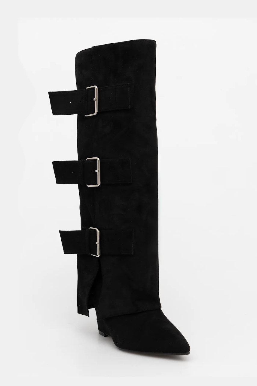 Answear Lab cizme femei, culoarea negru, toc pana