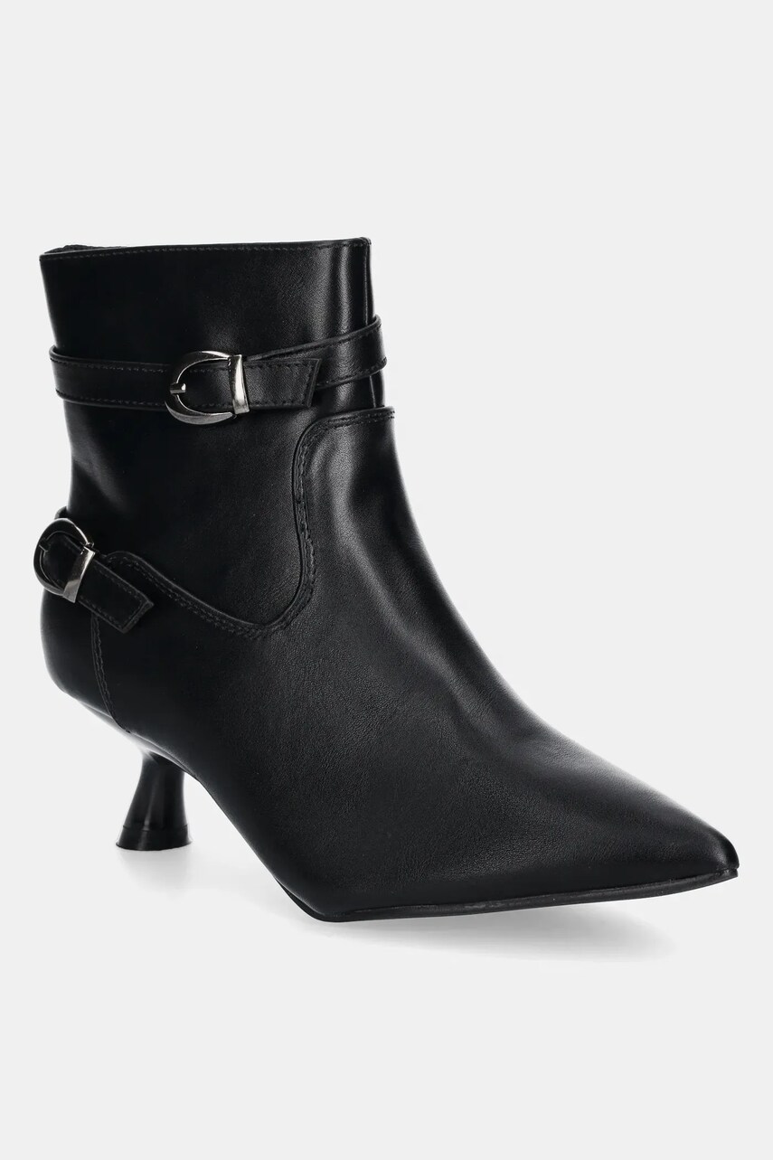 Answear Lab botine femei, culoarea negru, cu toc cui