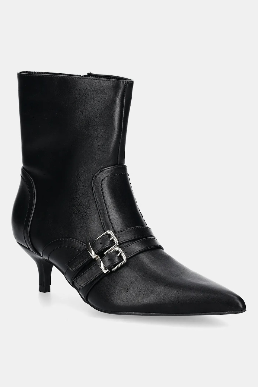 Answear Lab botine femei, culoarea negru, cu toc cui, izolare usoara Answear Lab botine femei, culoarea negru, cu toc cui, izolare usoara