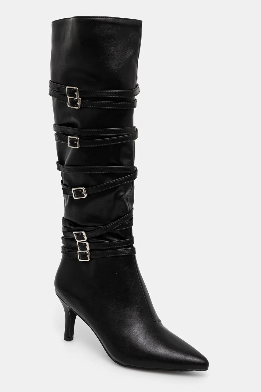Answear Lab cizme femei, culoarea negru, cu toc cui