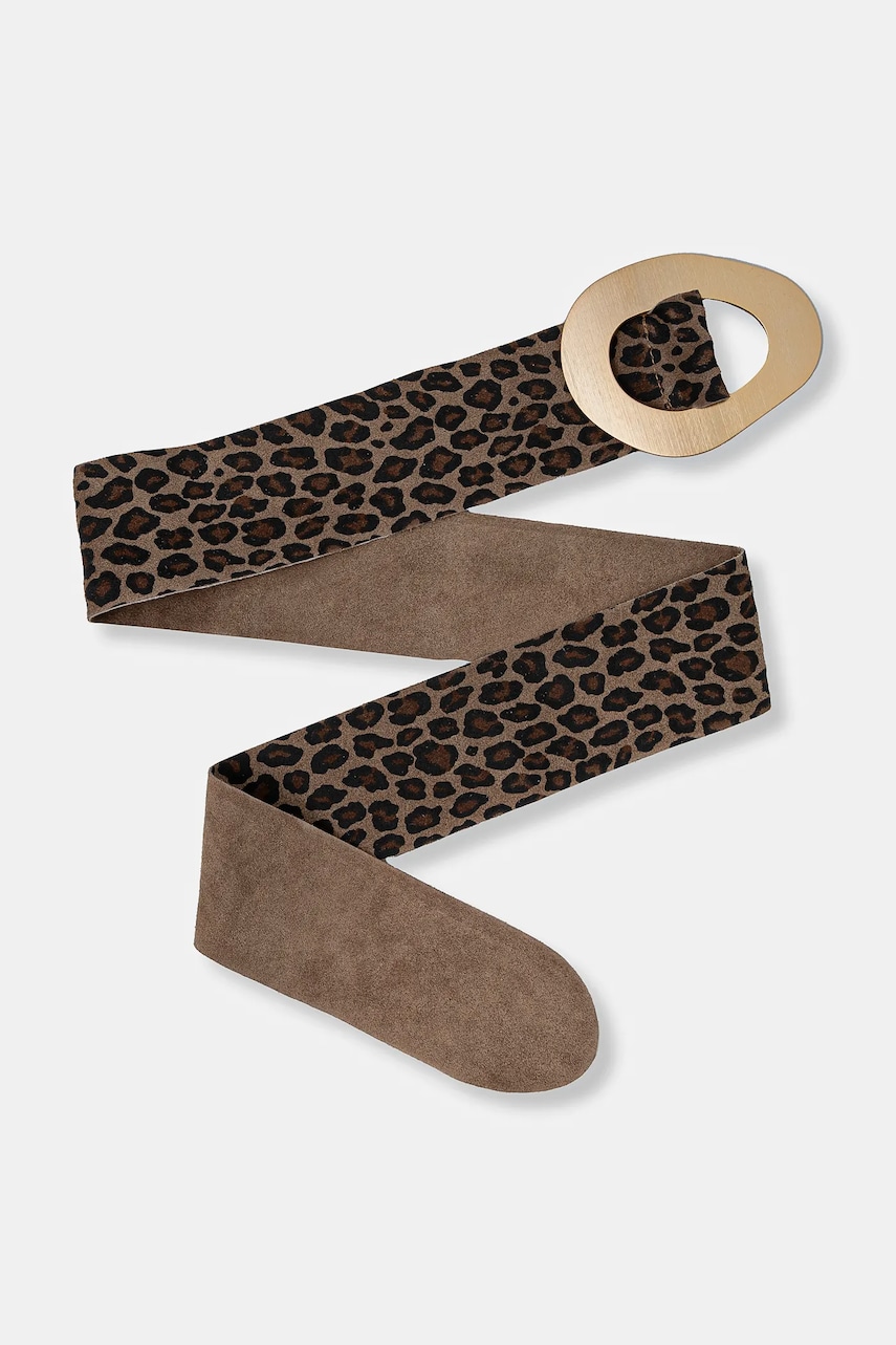 Answear Lab curea din piele intoarsa culoarea bej Answear Lab curea din piele intoarsa culoarea bej