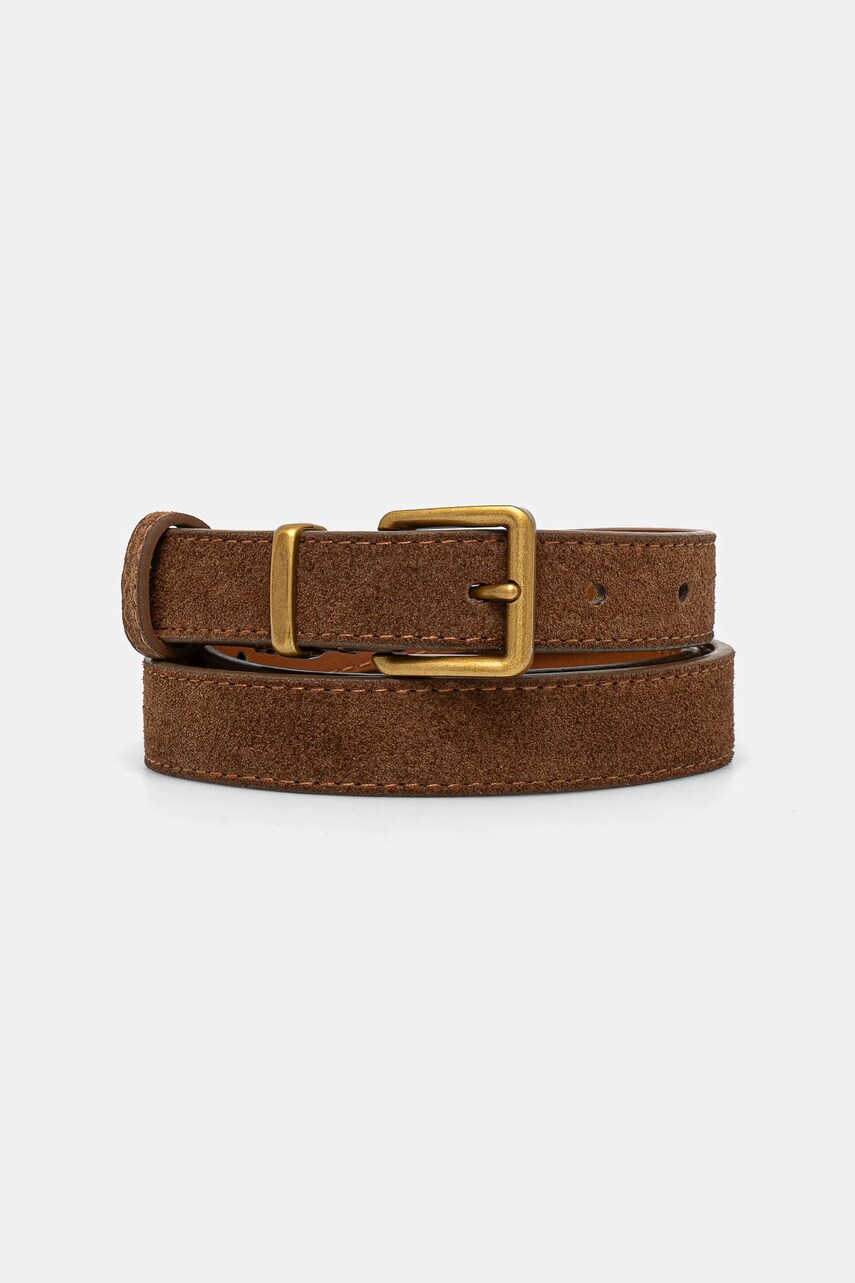 Answear Lab curea de piele femei, culoarea maro
