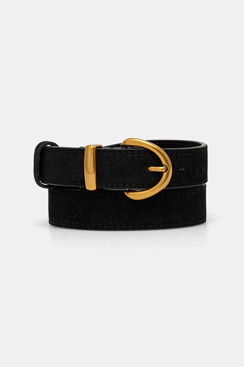 Answear Lab curea din piele intoarsa culoarea negru