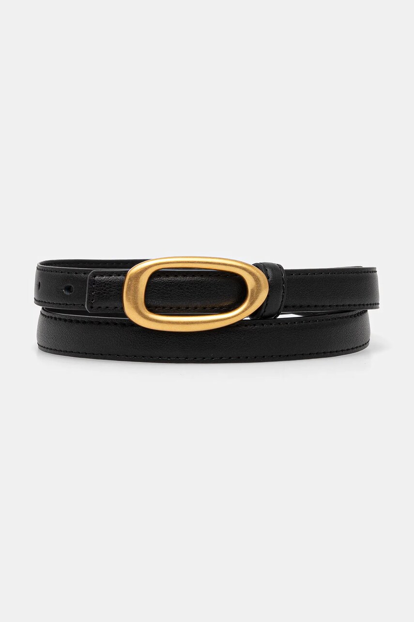 Answear Lab curea de piele culoarea negru