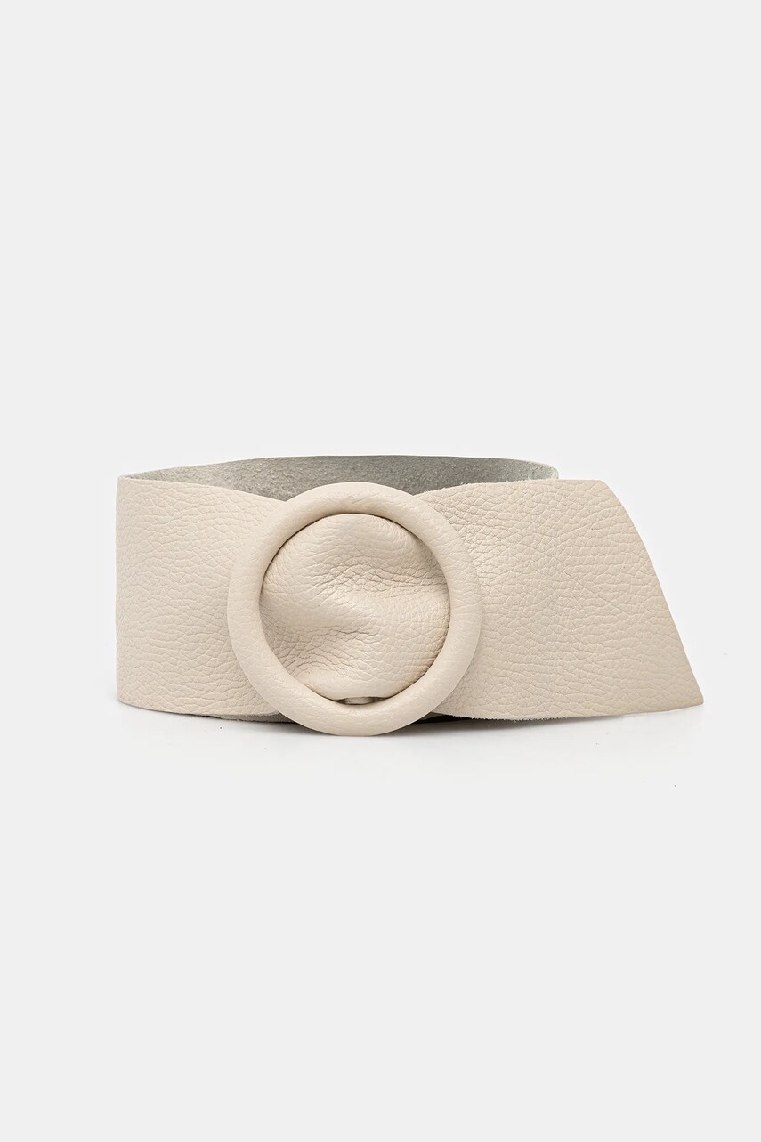 Answear Lab curea de piele culoarea bej