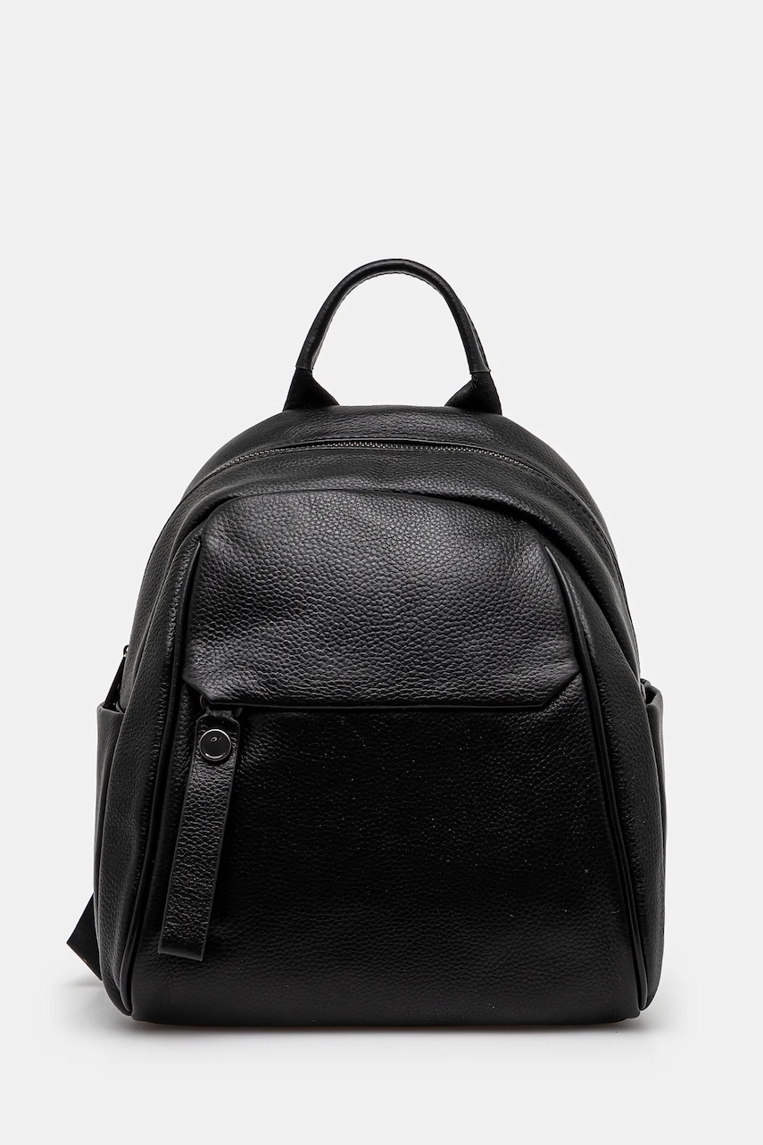 Answear Lab ghiozdan de piele femei, culoarea negru, mic, neted