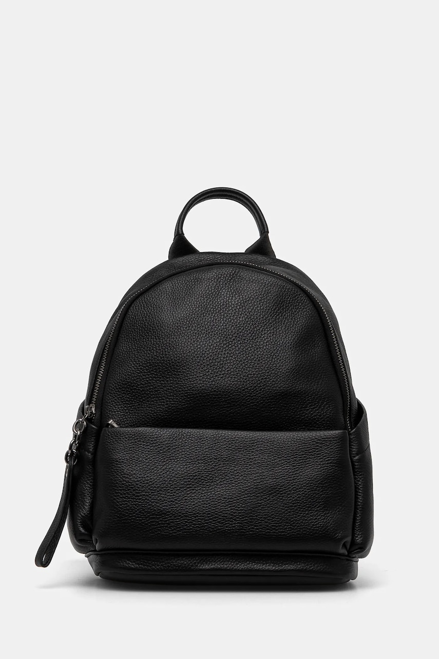 Answear Lab ghiozdan de piele femei, culoarea negru, mic, neted Answear Lab ghiozdan de piele femei, culoarea negru, mic, neted