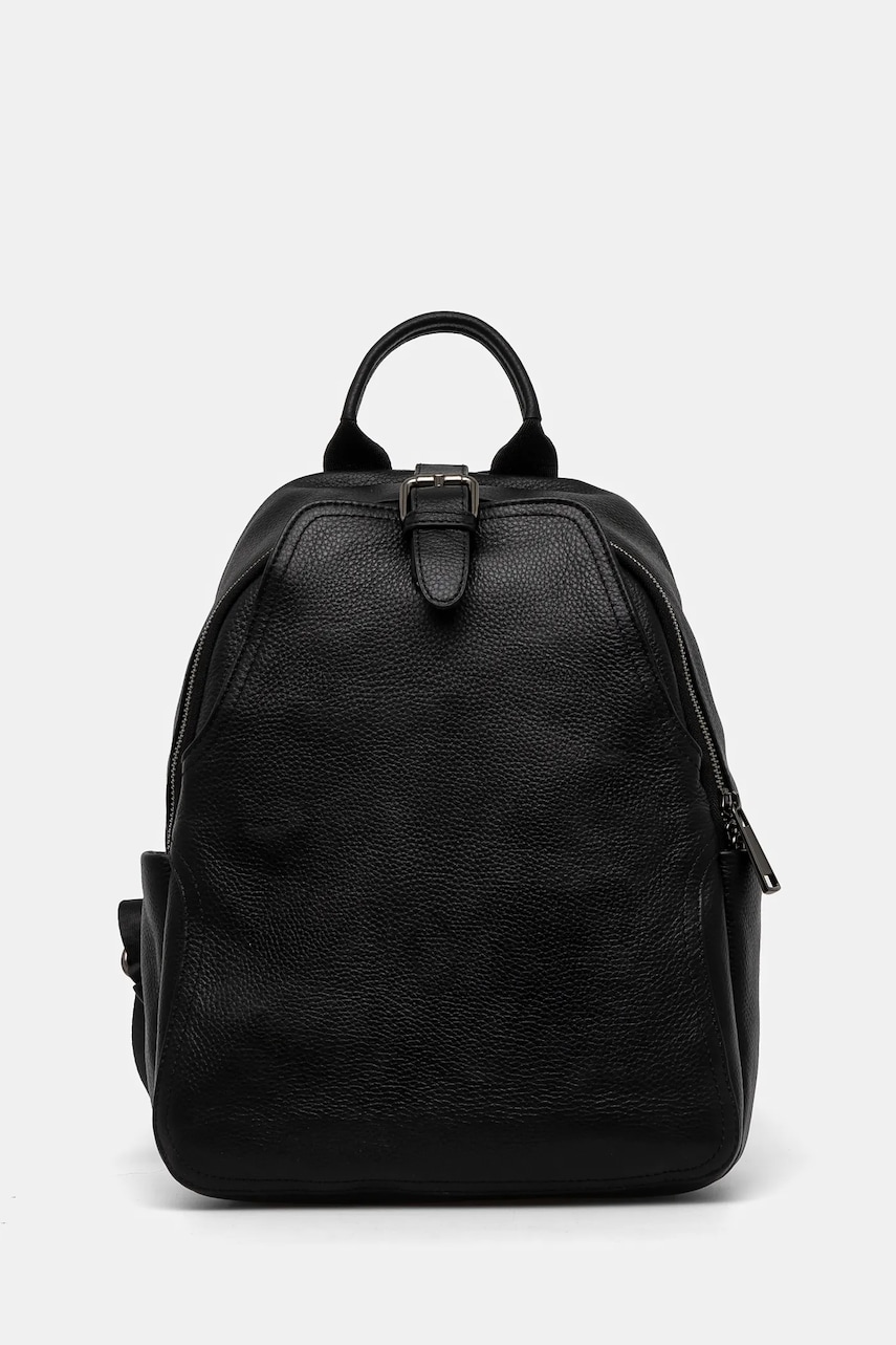 Answear Lab ghiozdan de piele femei, culoarea negru, mic, neted Answear Lab ghiozdan de piele femei, culoarea negru, mic, neted