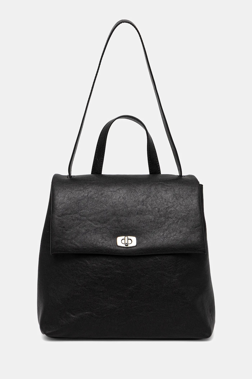 Answear Lab ghiozdan de piele culoarea negru, mic, neted