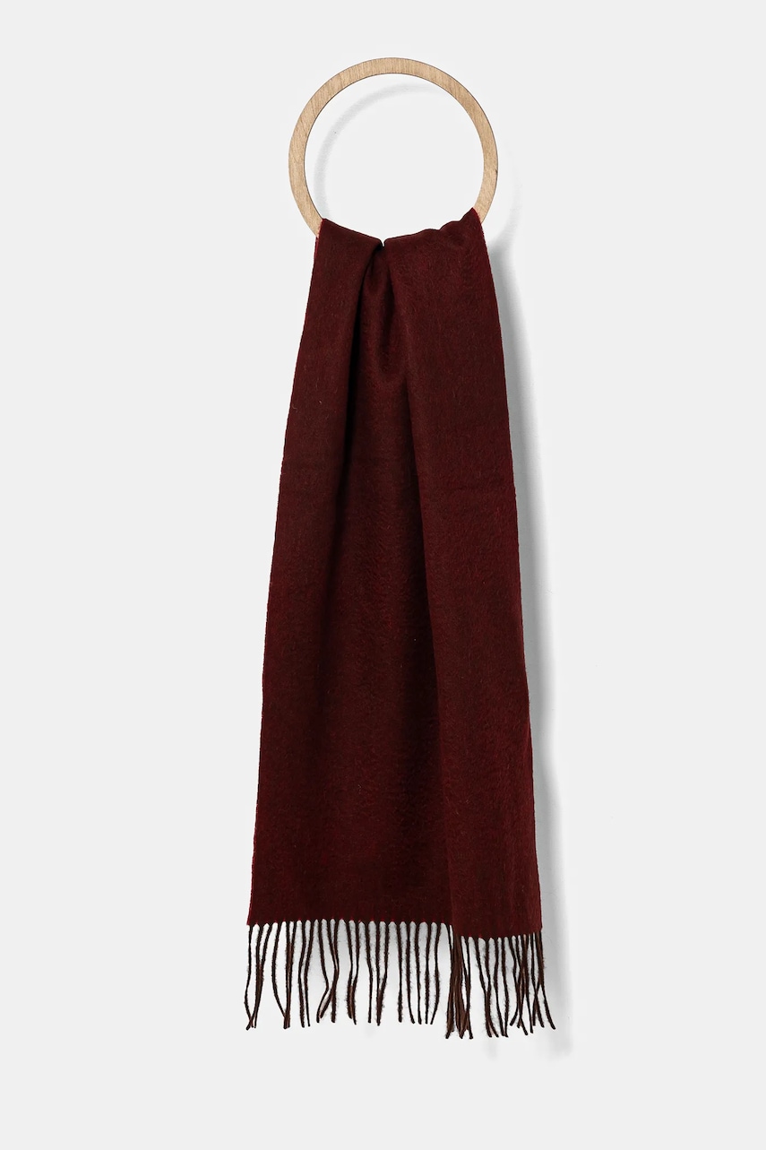 Answear Lab esarfa de lana culoarea rosu, neted