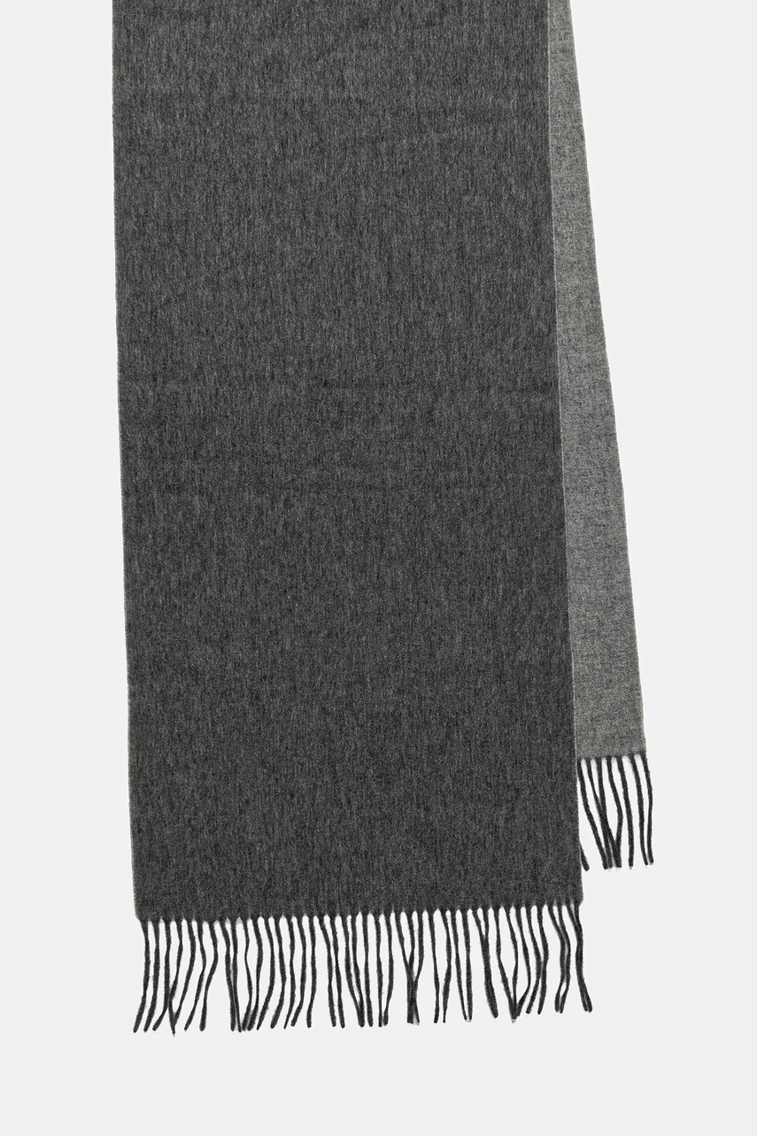 Шерстяной шарф Answear.LAB цвет серый однотонный