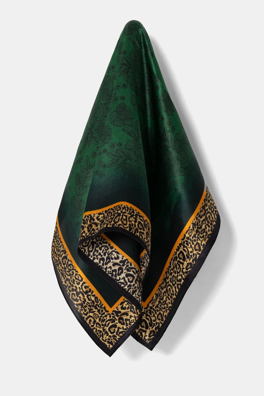 Answear Lab esarfa de matase culoarea verde, modelator