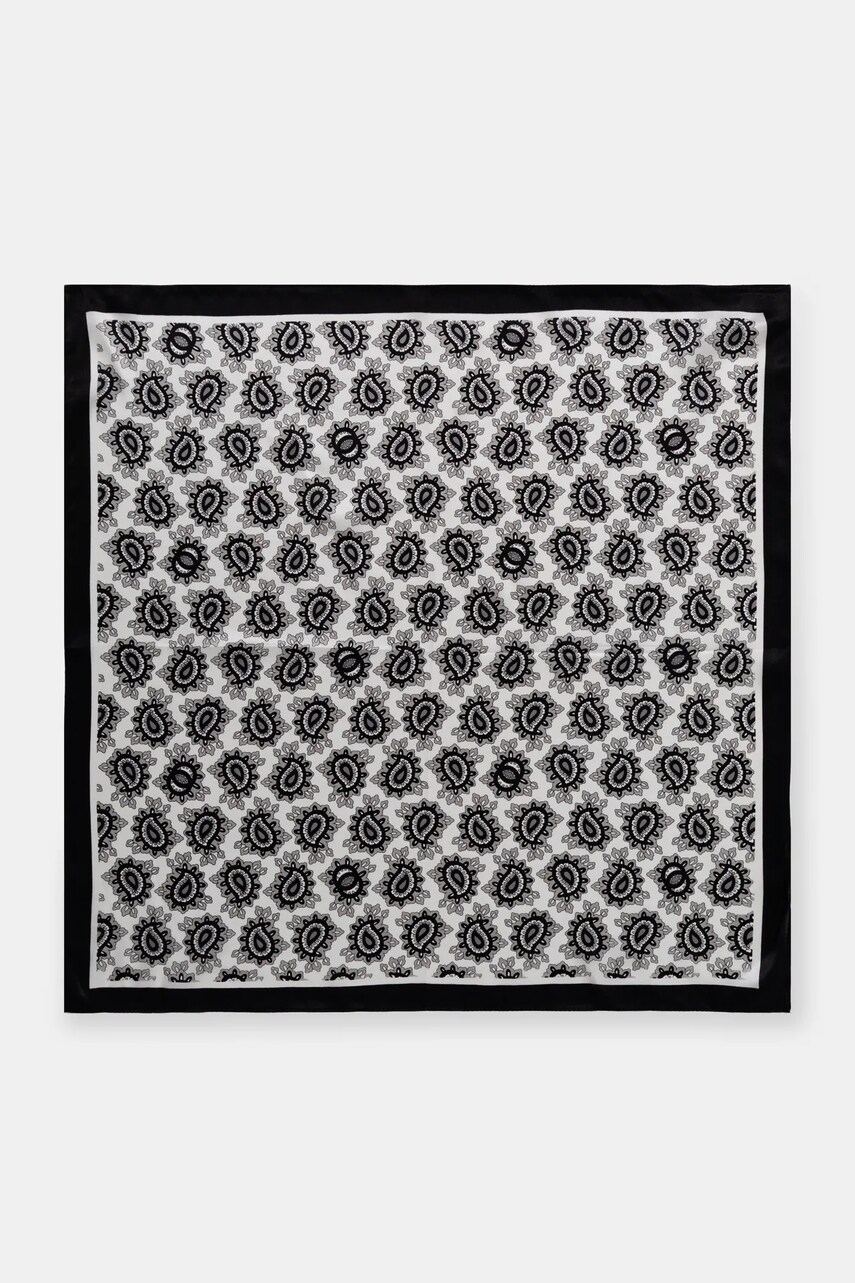 Answear Lab esarfa de matase femei, culoarea negru, modelator