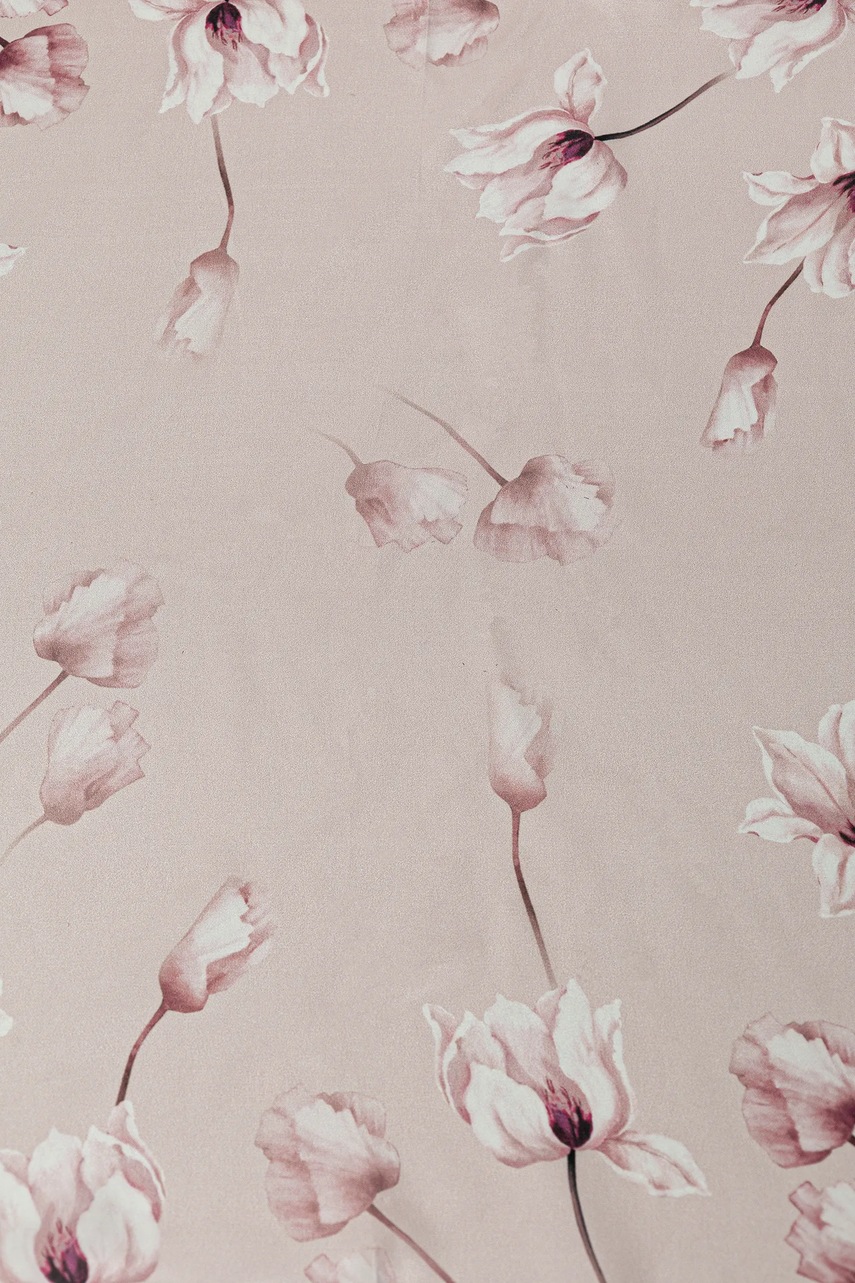 Шелковый платок на шею Answear.LAB цвет розовый узор