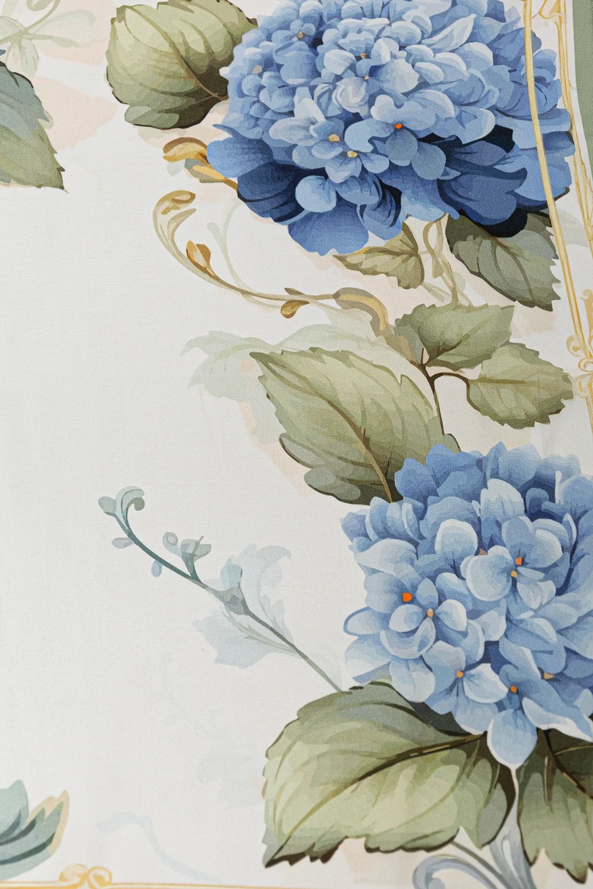 Шелковый платок на шею Answear.LAB цвет бежевый узор