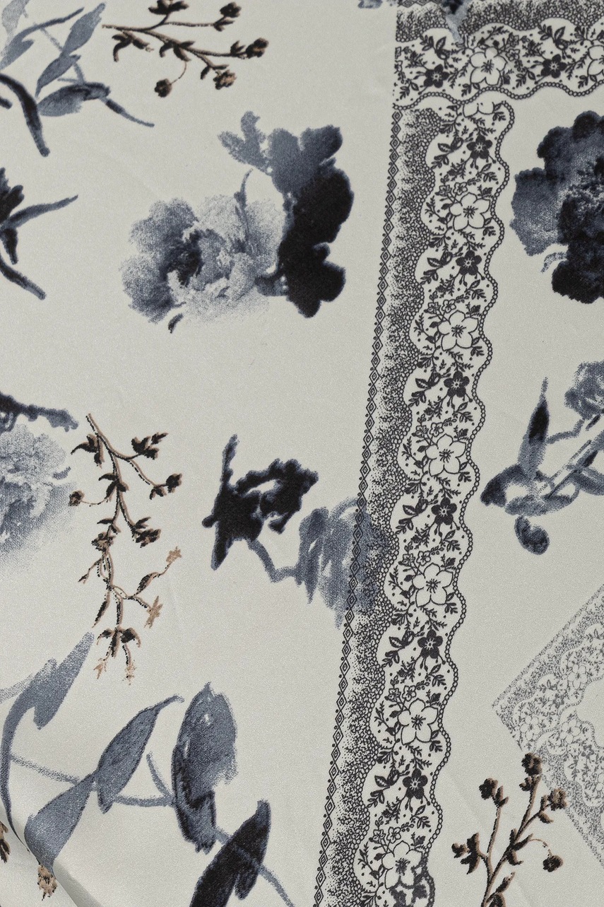 Шарф с примесью шёлка Answear.LAB цвет белый узор