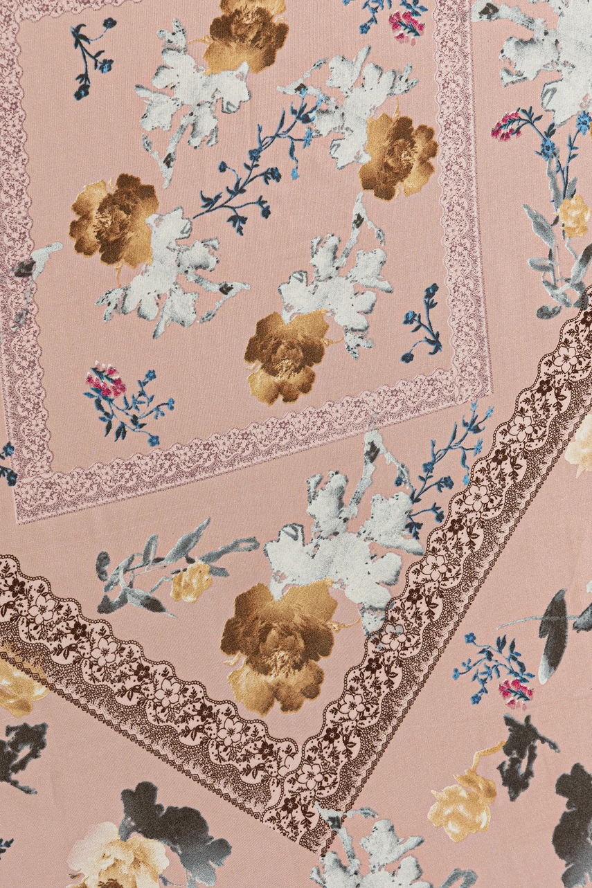 Шарф с примесью шёлка Answear.LAB цвет розовый узор