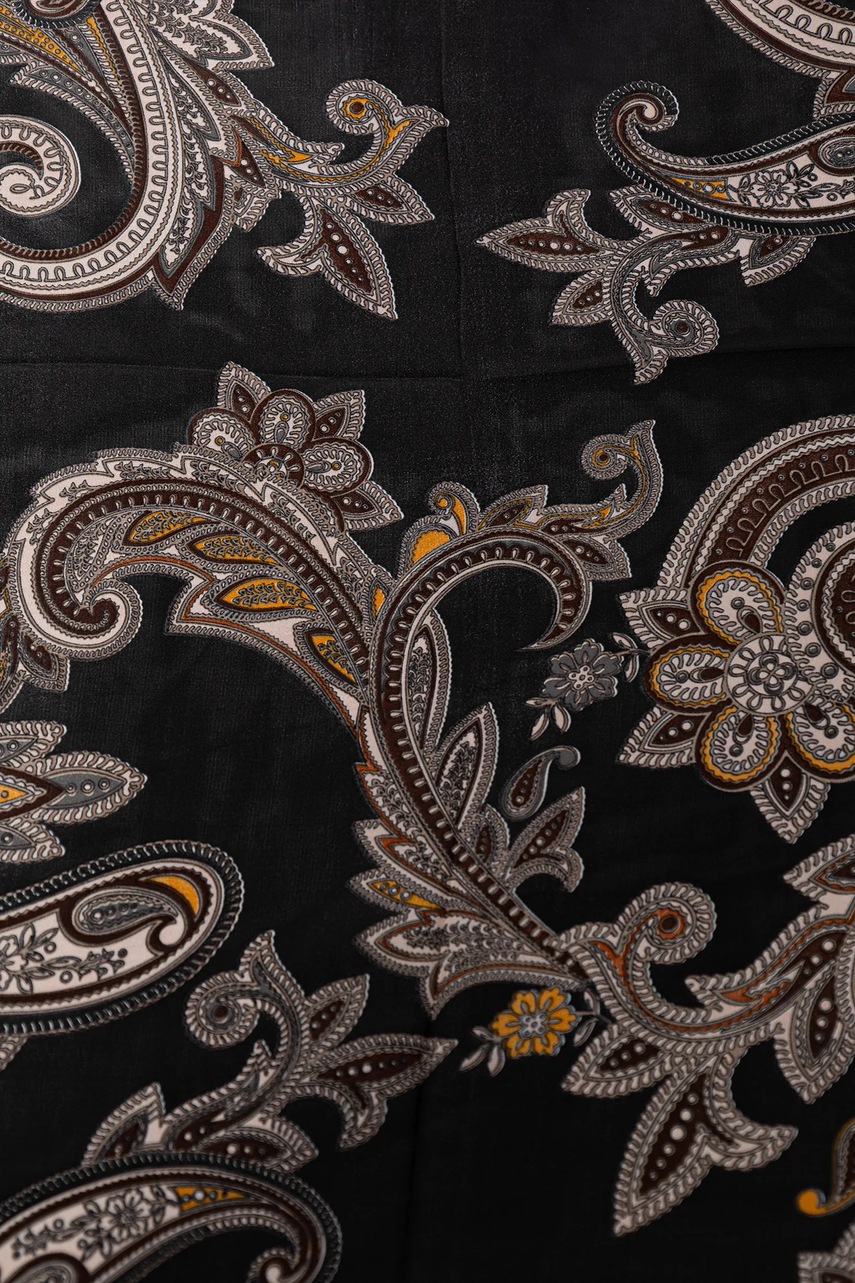 Платок из шёлка Answear.LAB цвет чёрный узор