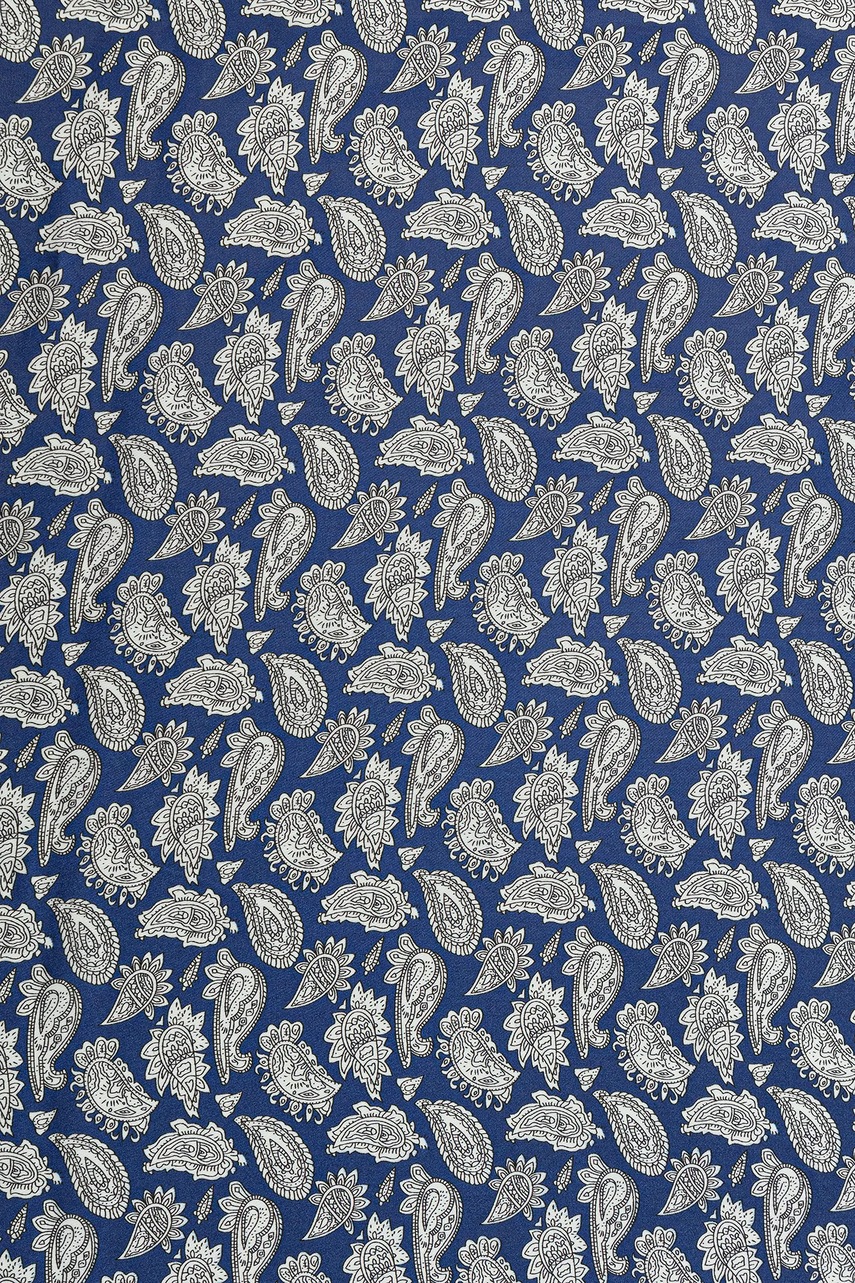 Платок из шёлка Answear.LAB цвет синий узор