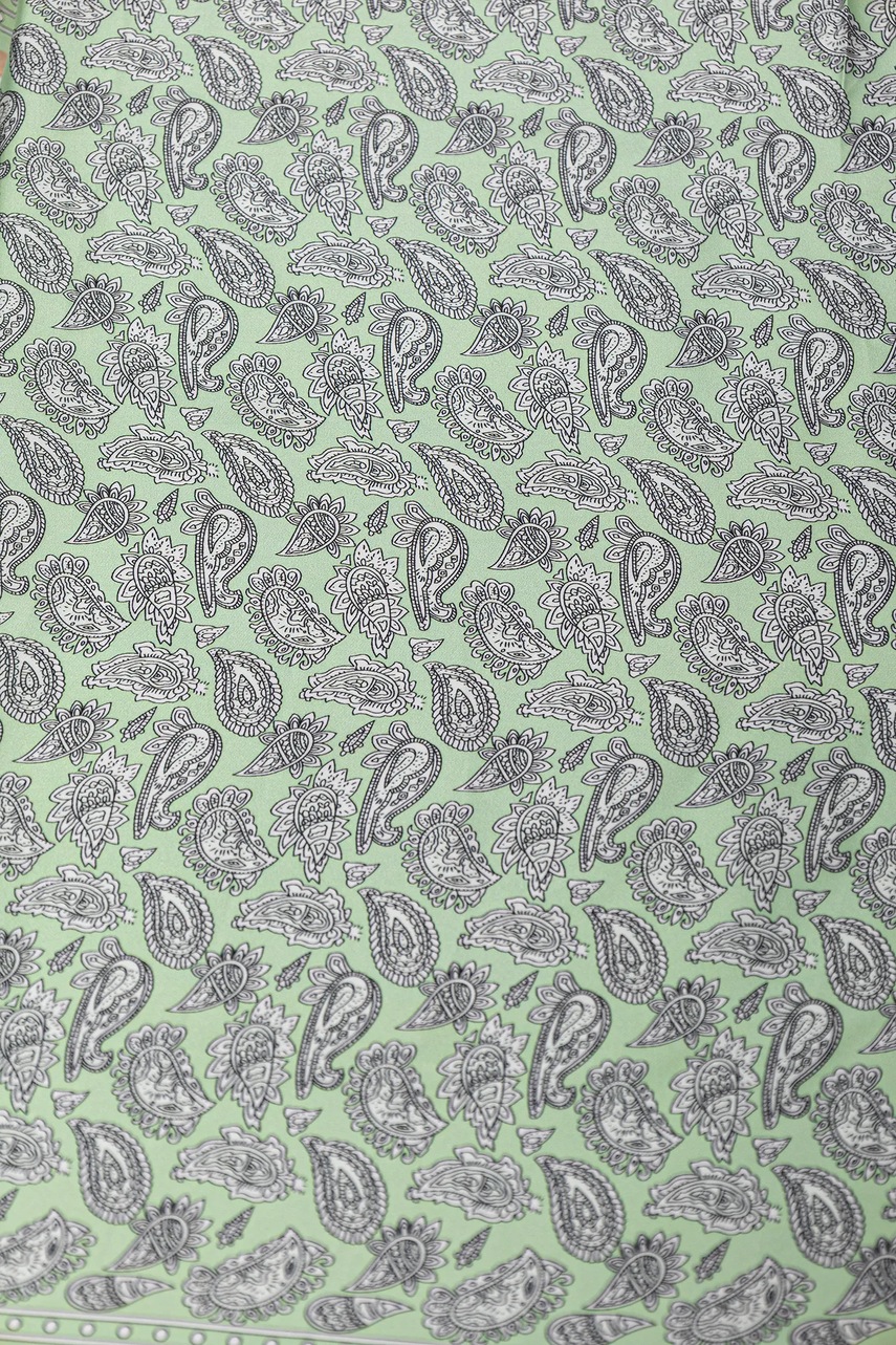 Платок из шёлка Answear.LAB цвет бирюзовый узор