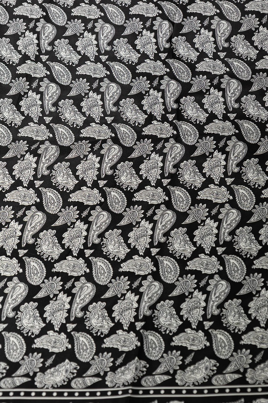 Платок из шёлка Answear.LAB цвет чёрный узор