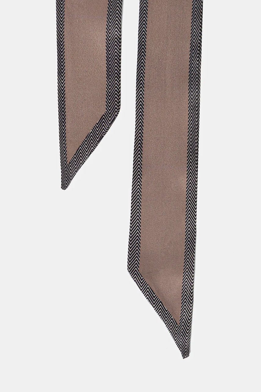 Платок с шёлком Answear.LAB цвет коричневый узор