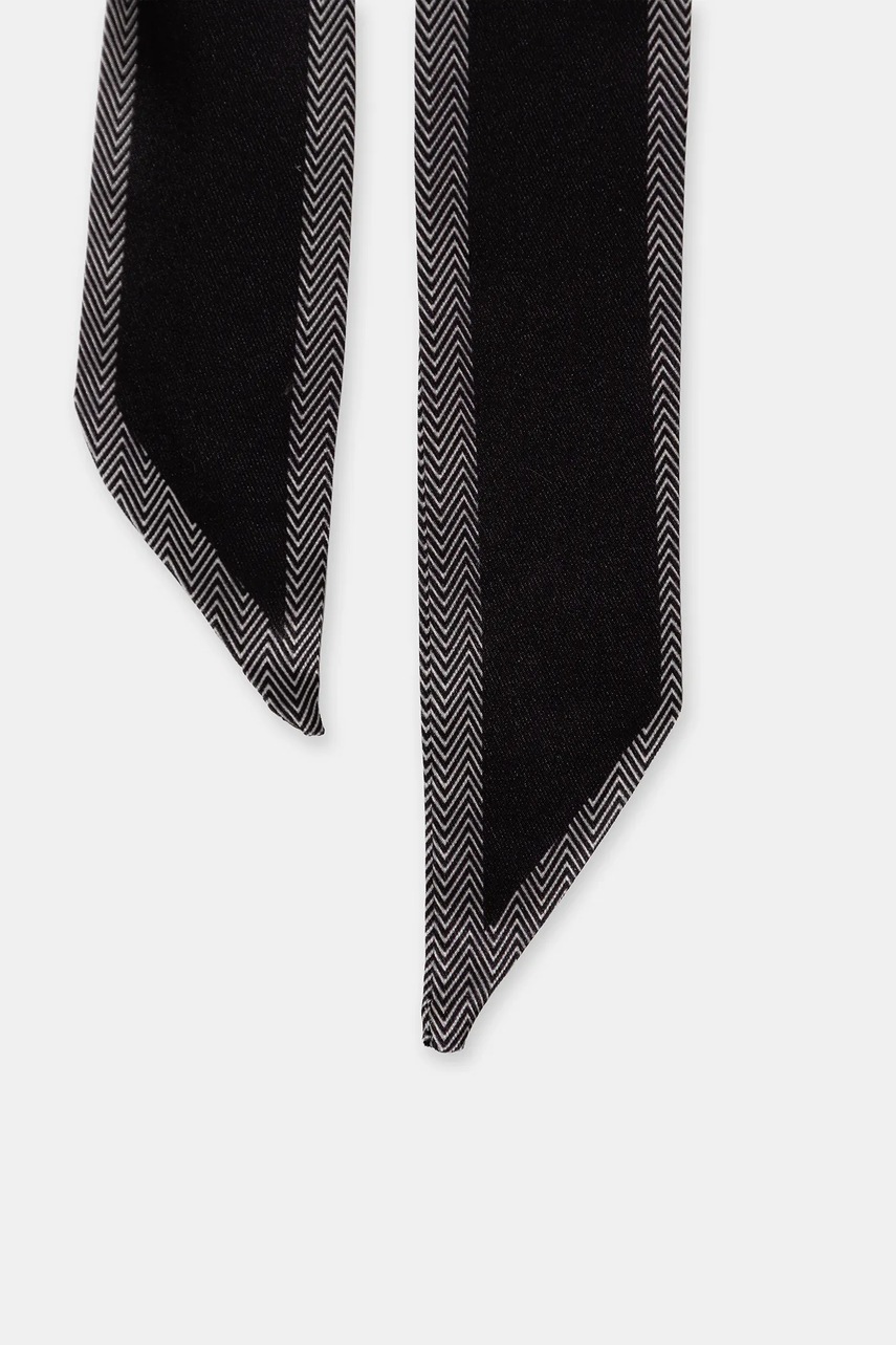 Платок с шёлком Answear.LAB цвет чёрный узор