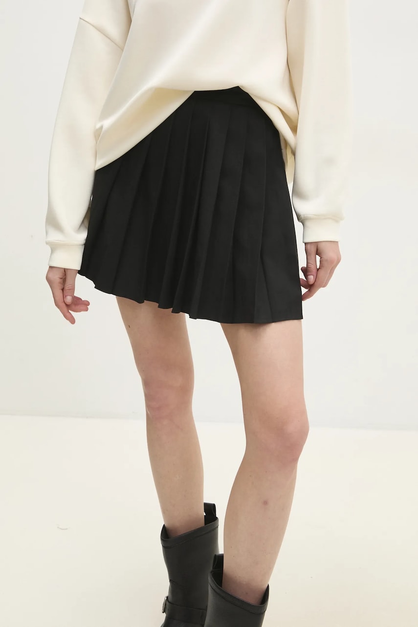 Answear Lab fusta culoarea negru, mini, evazati Answear Lab fusta culoarea negru, mini, evazati