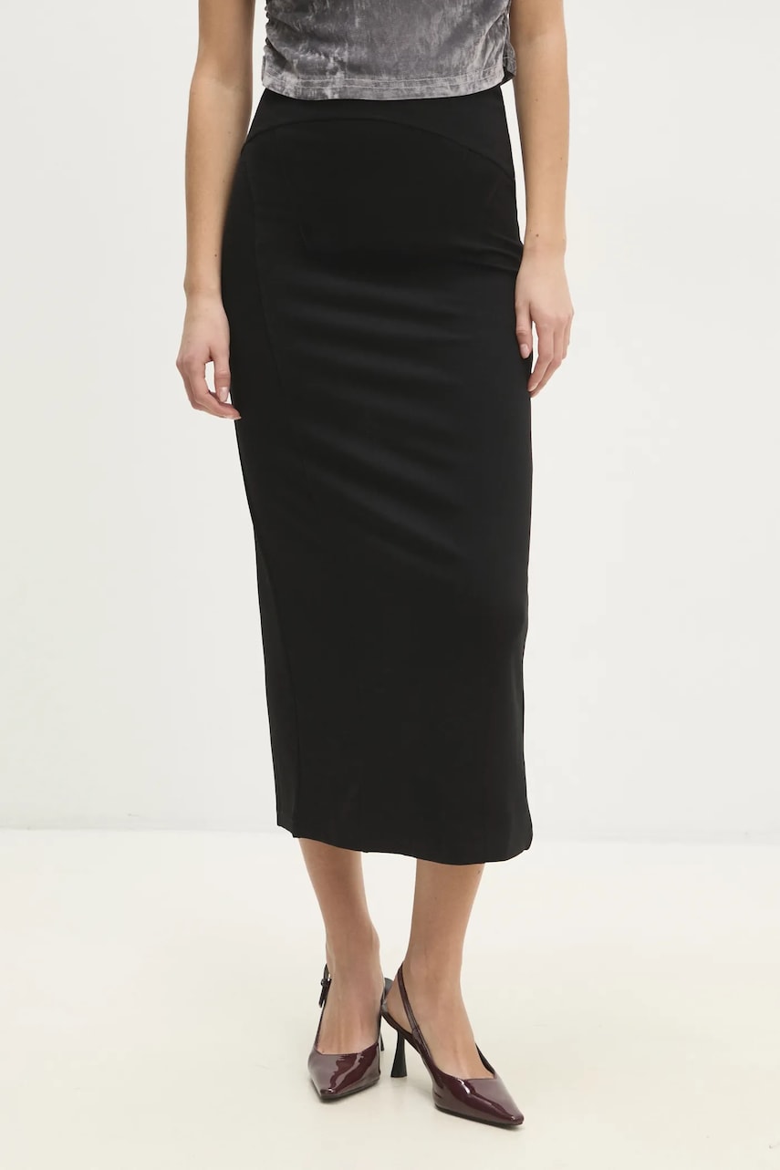 Answear Lab fusta culoarea negru, maxi, creion Answear Lab fusta culoarea negru, maxi, creion