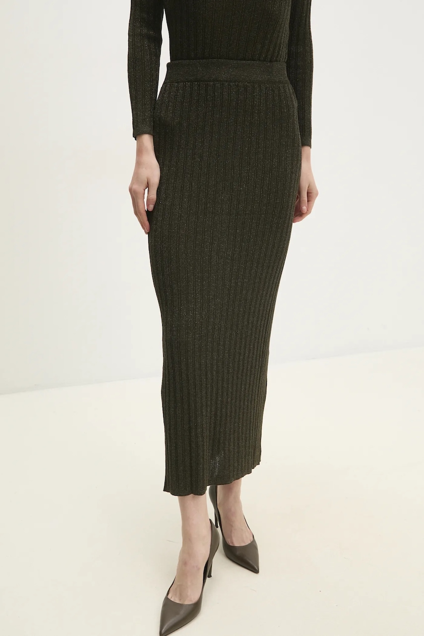 Answear Lab fustă culoarea verde, maxi, creion Answear Lab fustă culoarea verde, maxi, creion