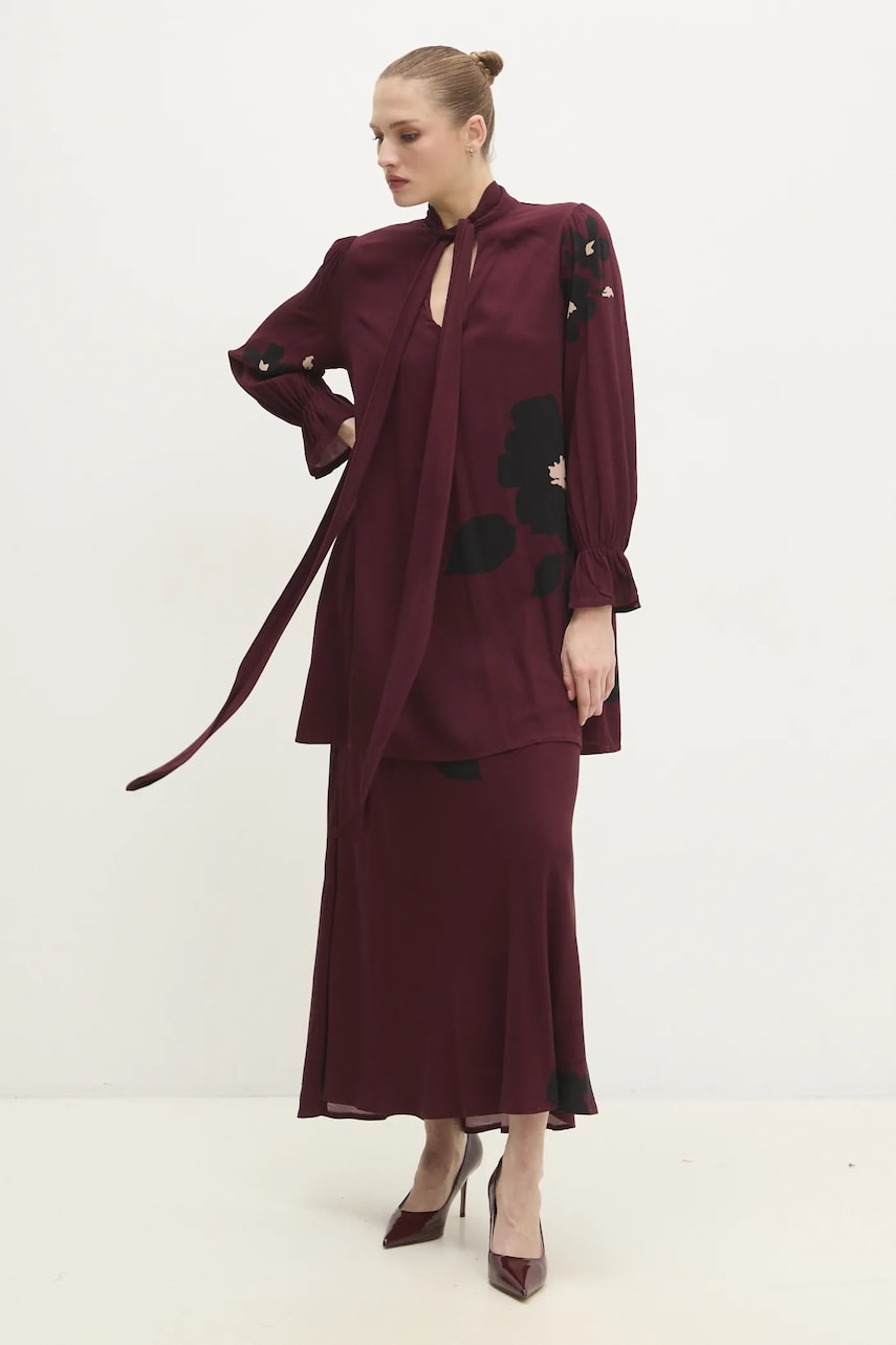 Юбка Answear Lab цвет красный maxi прямая Юбка Answear Lab цвет красный maxi прямая