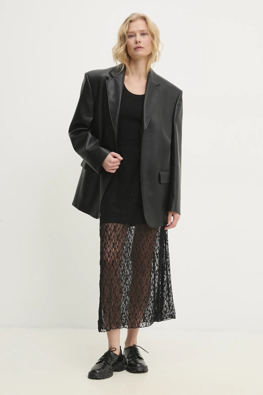 Юбка Answear Lab цвет чёрный maxi расклешённая Юбка Answear Lab цвет чёрный maxi расклешённая
