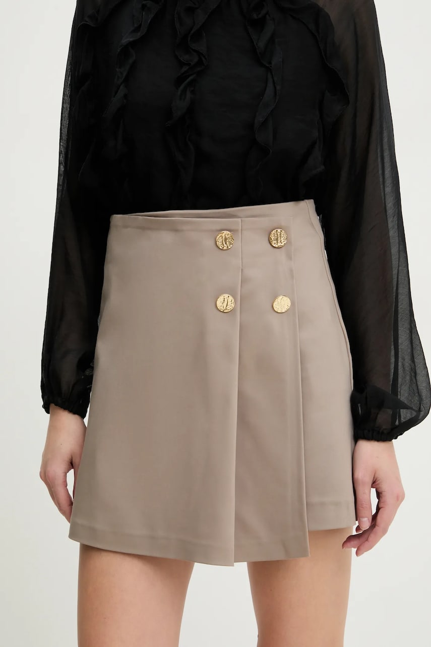 Answear Lab fustă culoarea bej, mini, drept