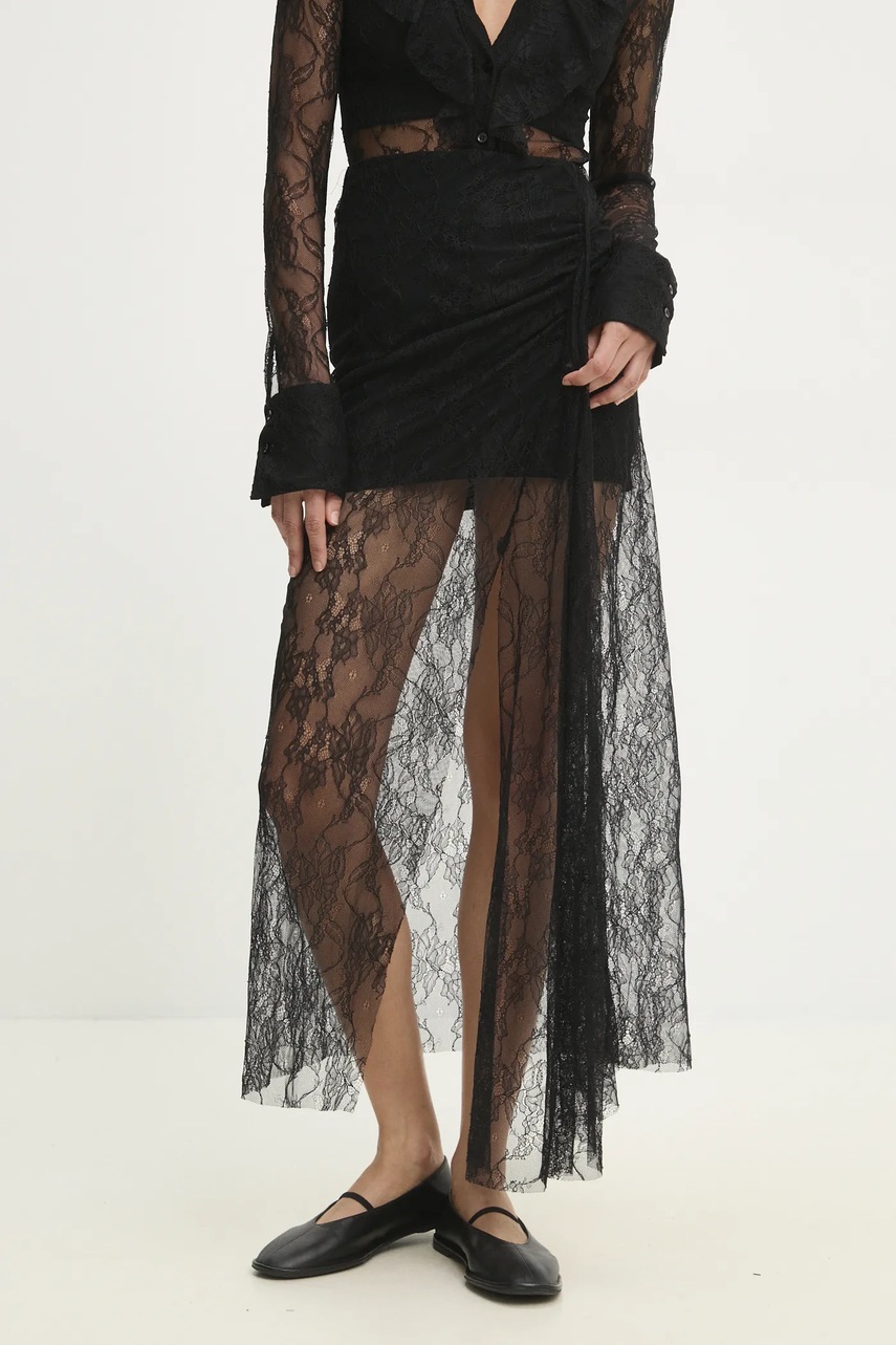 Answear Lab fustă culoarea negru, maxi, evazati