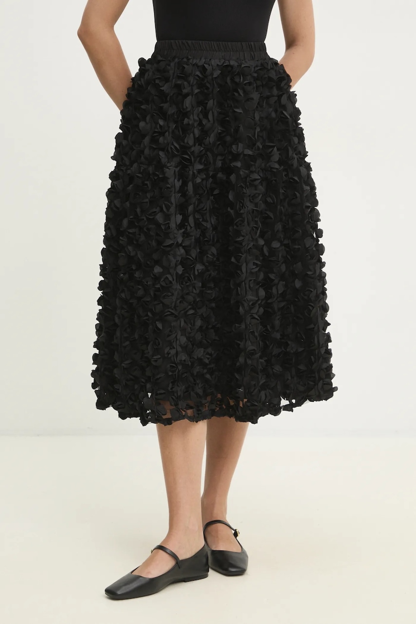 Answear Lab fustă culoarea negru, midi, evazati