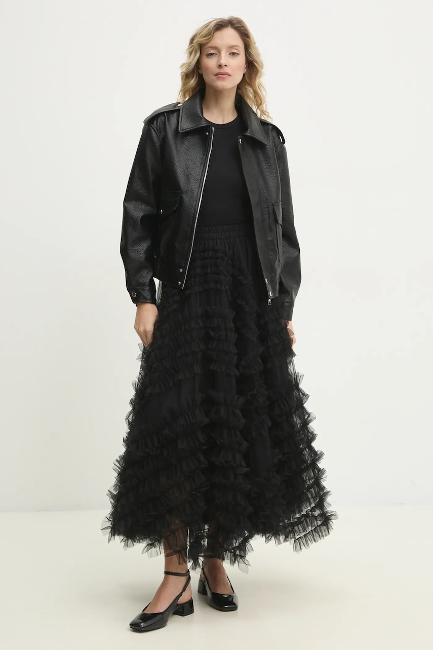 Юбка Answear Lab цвет чёрный maxi расклешённая Юбка Answear Lab цвет чёрный maxi расклешённая