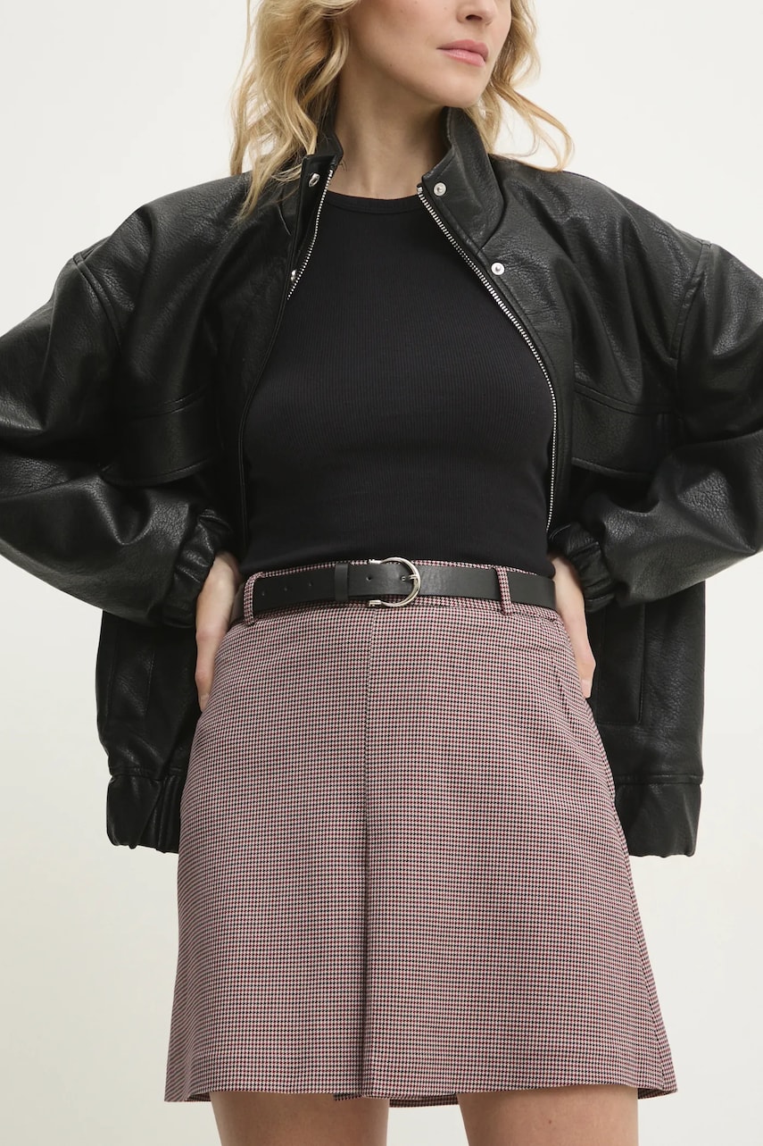 Answear Lab fustă din bumbac culoarea rosu, mini, drept - 0 | YEO