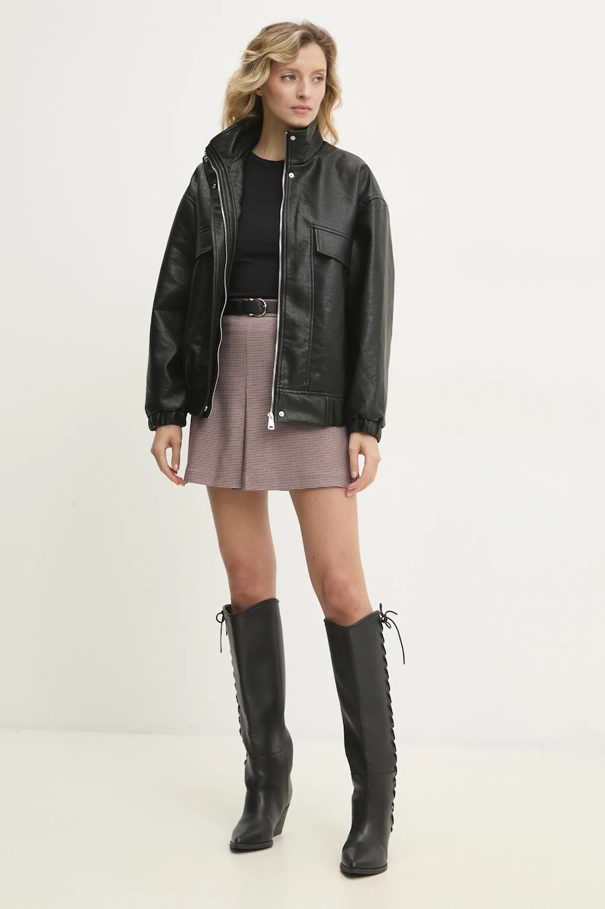 Хлопковая юбка Answear.LAB цвет красный mini прямая Хлопковая юбка Answear.LAB цвет красный mini прямая