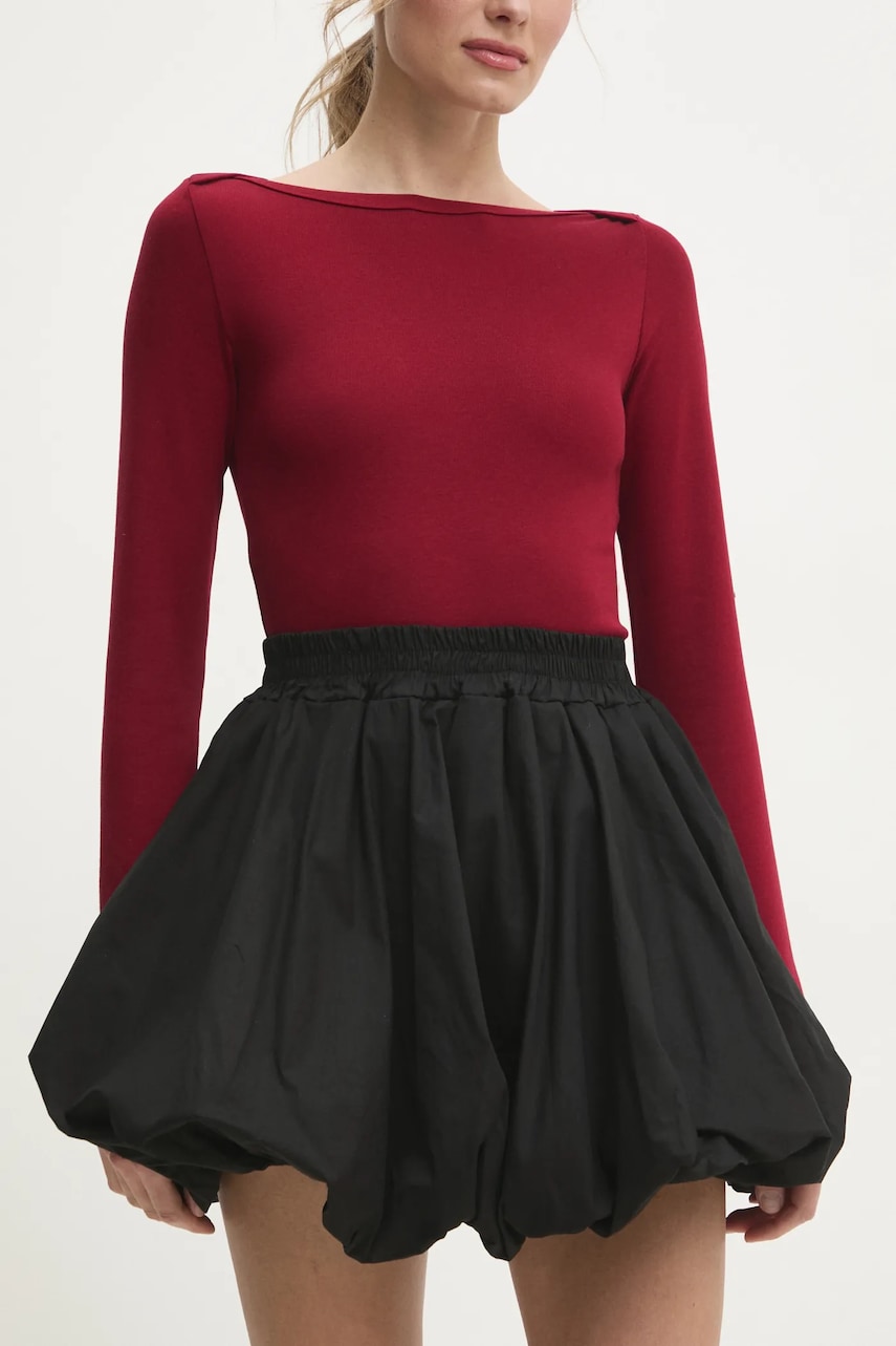Answear Lab fusta din bumbac culoarea negru, mini, evazati