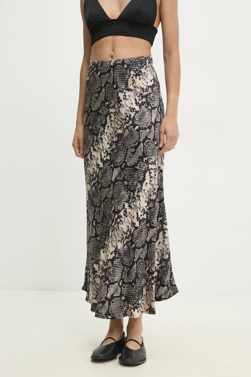 Answear Lab fustă culoarea gri, maxi, evazati Answear Lab fustă culoarea gri, maxi, evazati