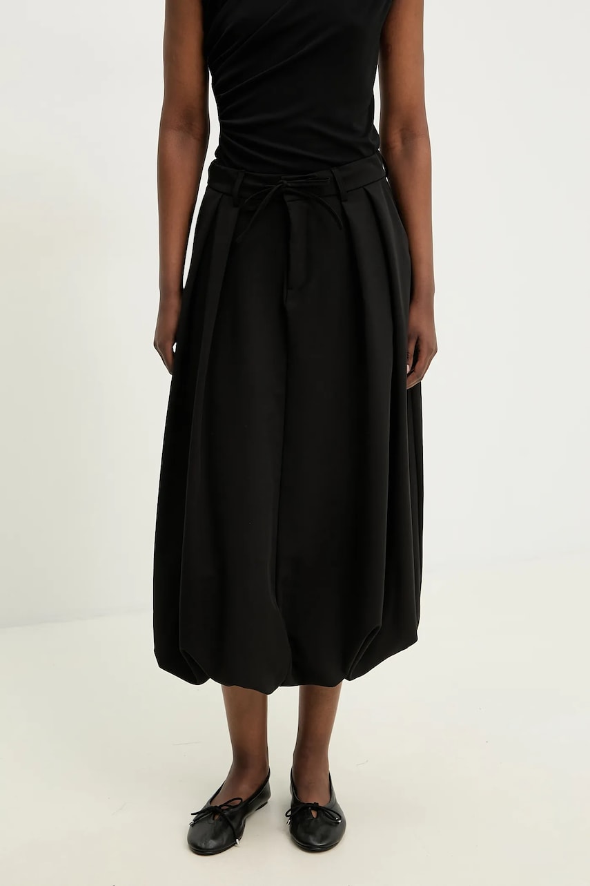 Answear Lab fustă culoarea negru, midi, evazati