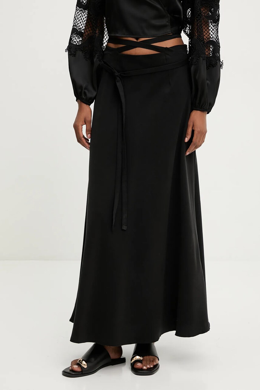 Answear Lab fustă culoarea negru, maxi, evazati